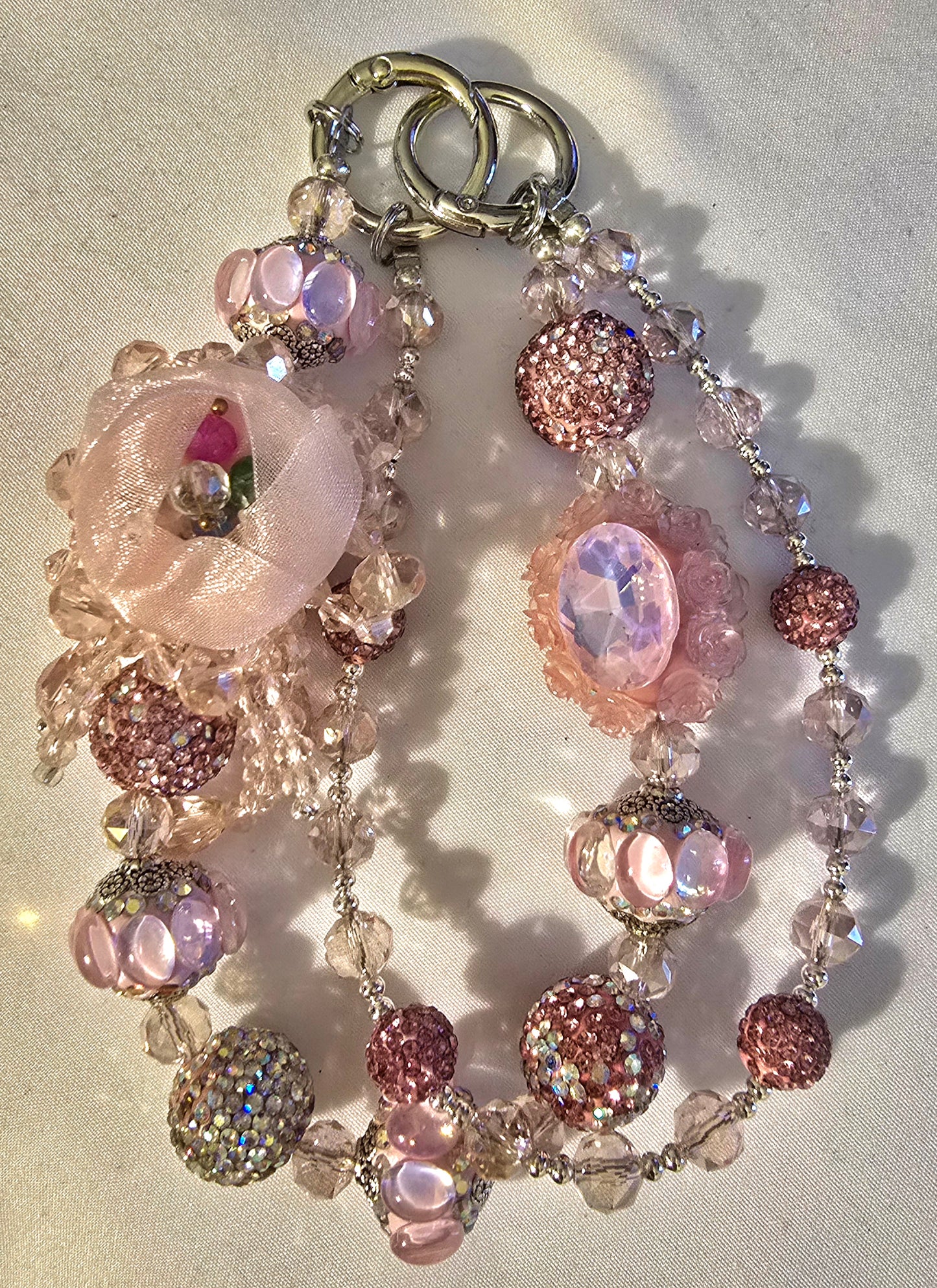 Pink Rose Accessory Chain