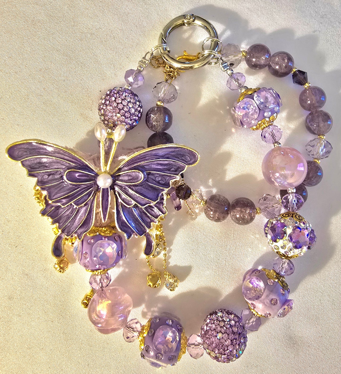 Violet Butterfly Accessory Chain