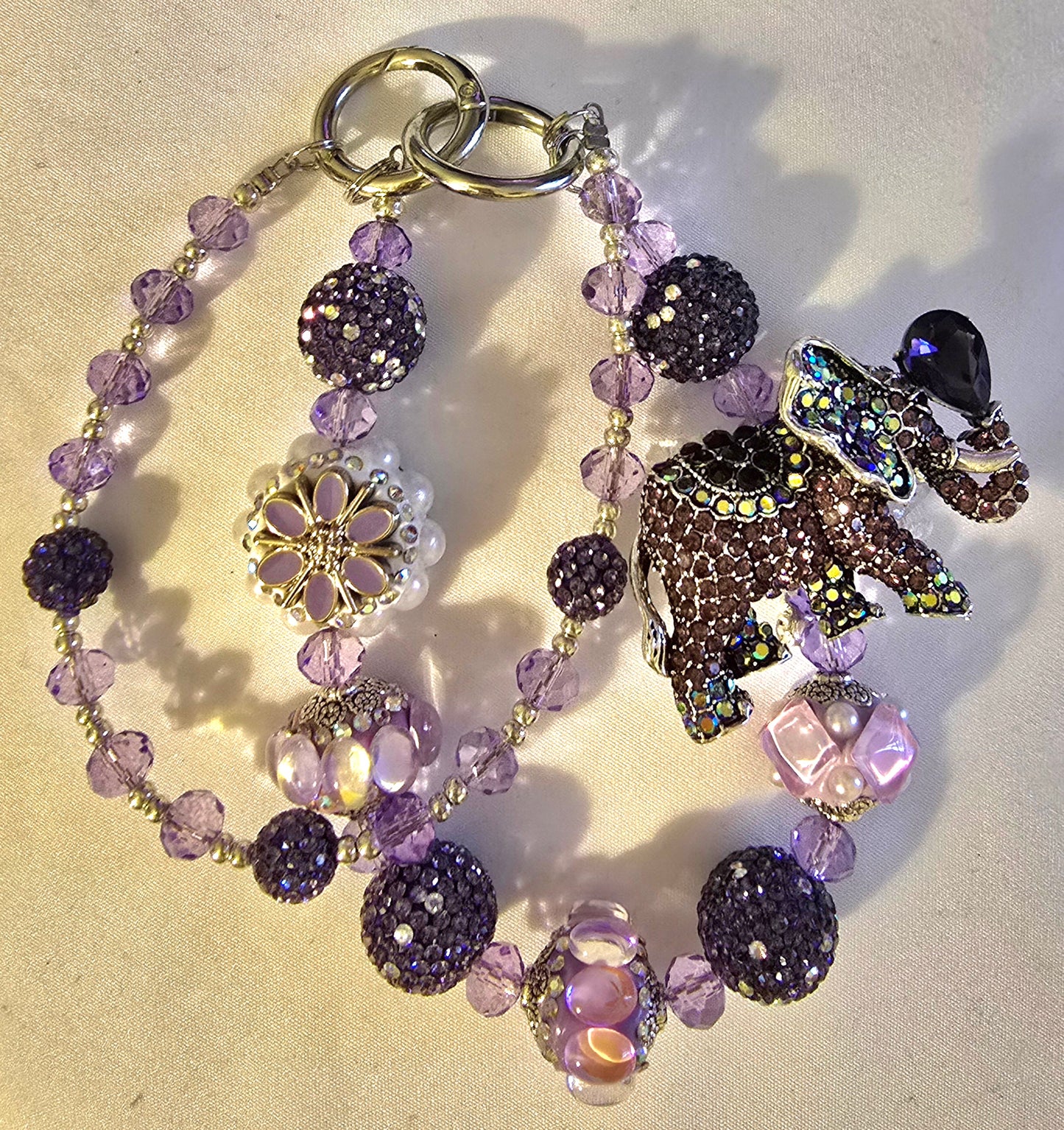 Purple Elephant Accessory Chain