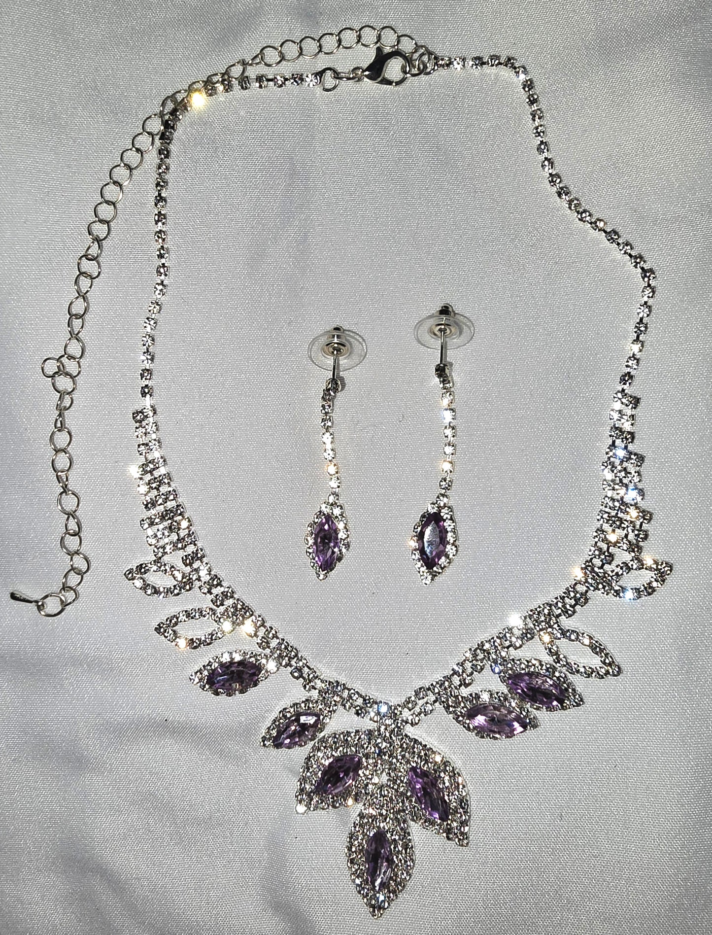 “Amethyst Whisper” Necklace & Earrings Set