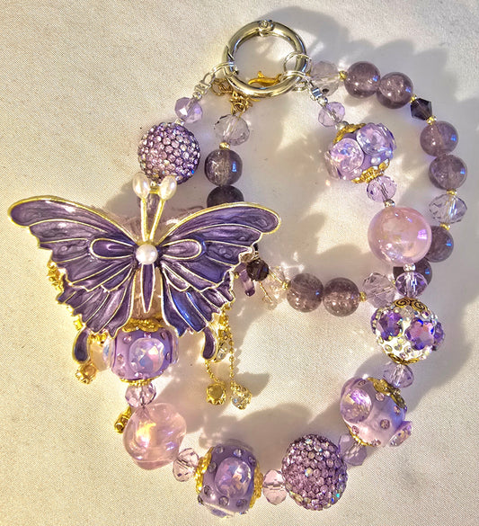 Violet Butterfly Accessory Chain