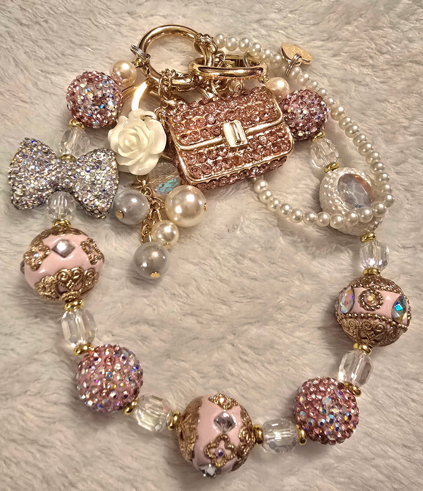 Mini Pink Handbag Accessory Chain