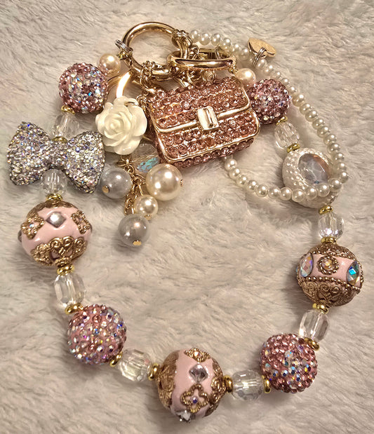 Mini Pink Handbag Accessory Chain