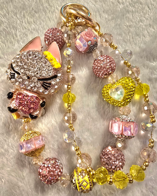 Pink Yellow HK Accessory Chain