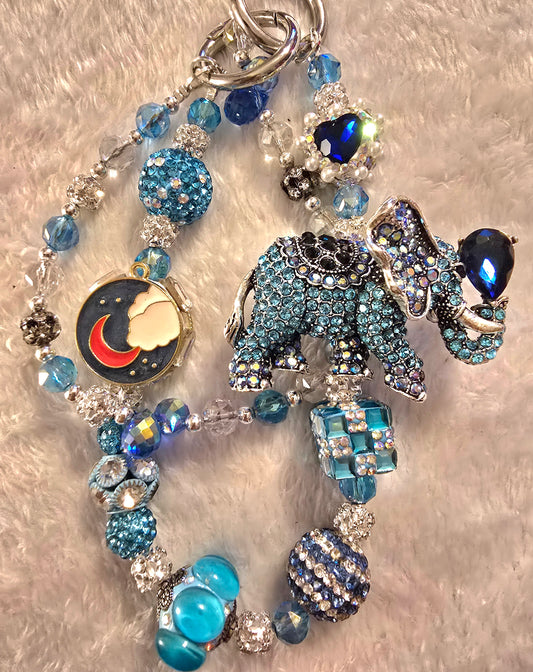 Teal Elephant Accessory Chain