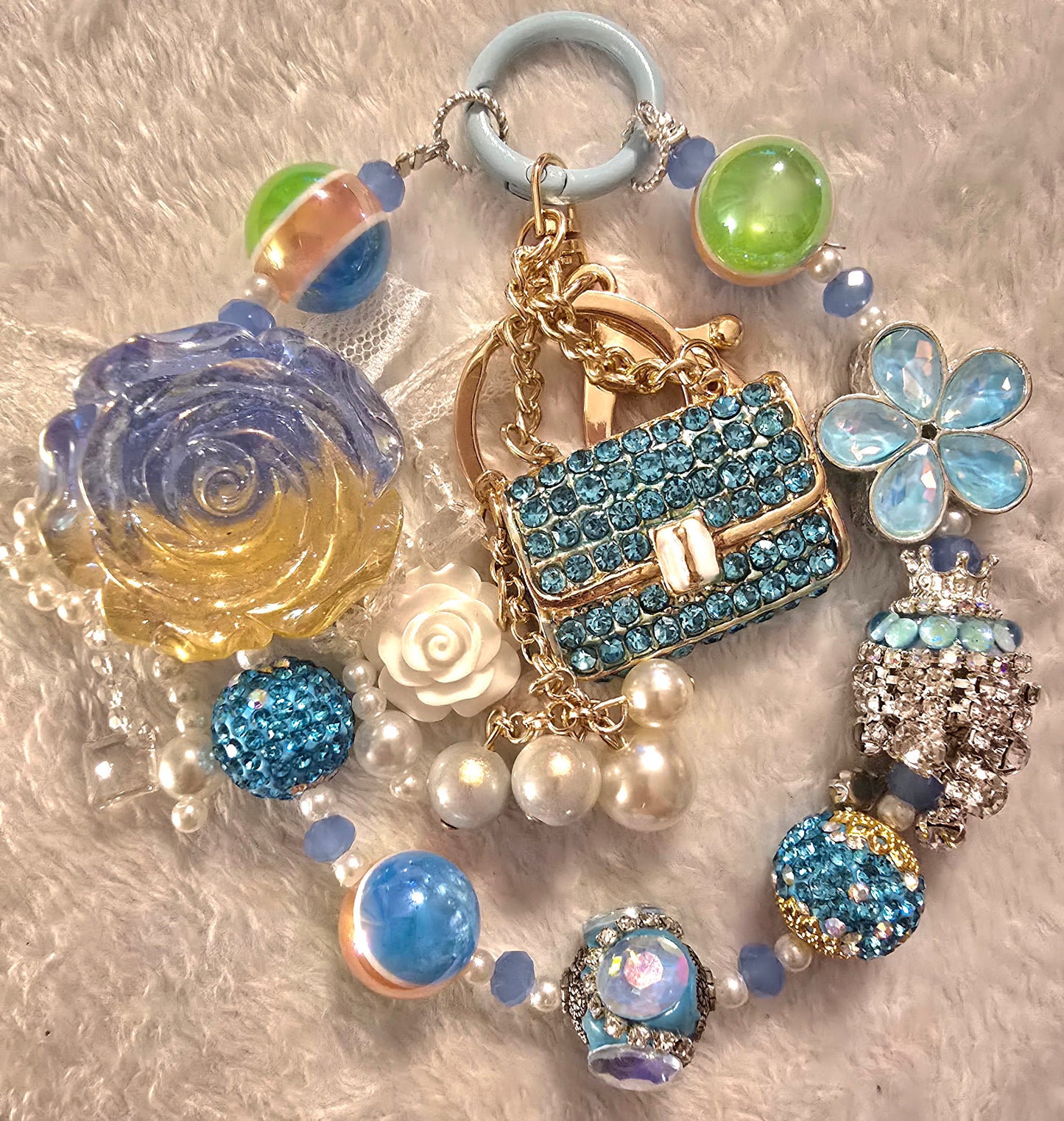 Blue Handbag Accessory Chain