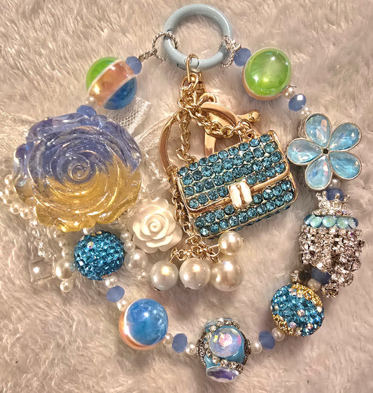 Blue Handbag Accessory Chain
