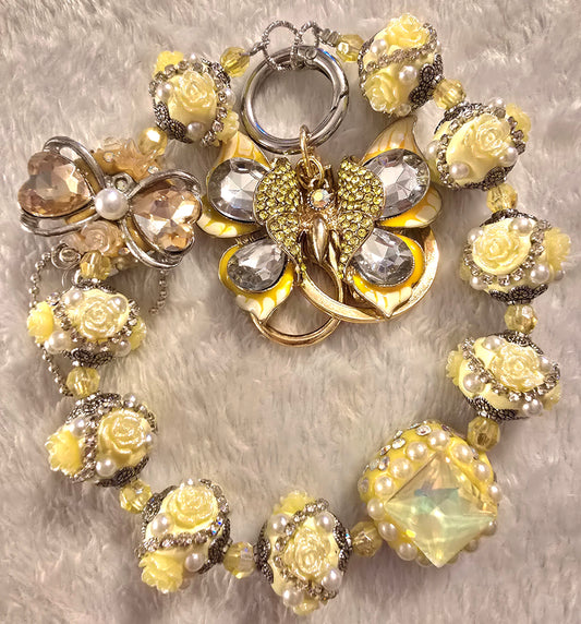 Yellow Butterfly Accessory Chain