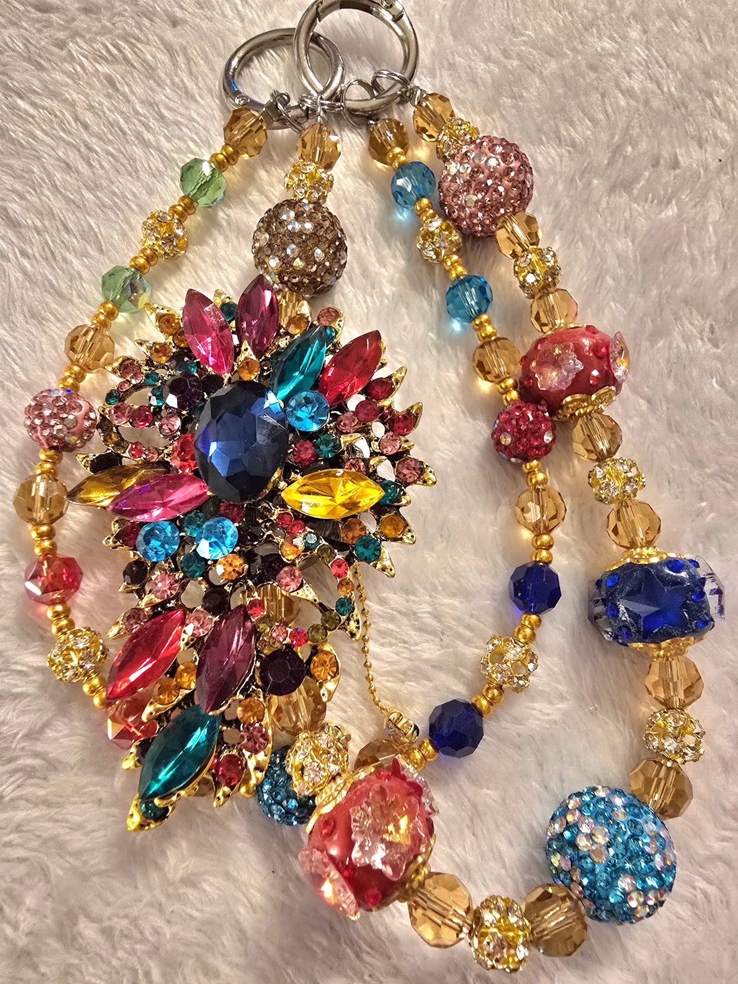Multicolor Gems Accessory Chain
