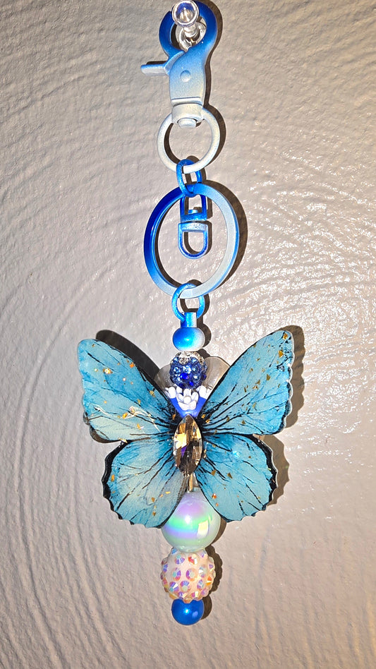 Papillon Bleu Keychain