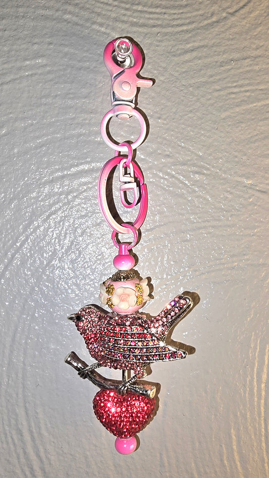 "Petal & Perch" Keychain