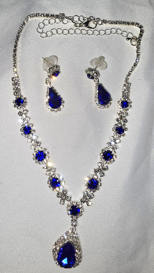 “Midnight Royalty” Necklace & Earrings Set