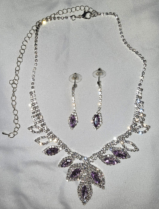 “Amethyst Whisper” Necklace & Earrings Set