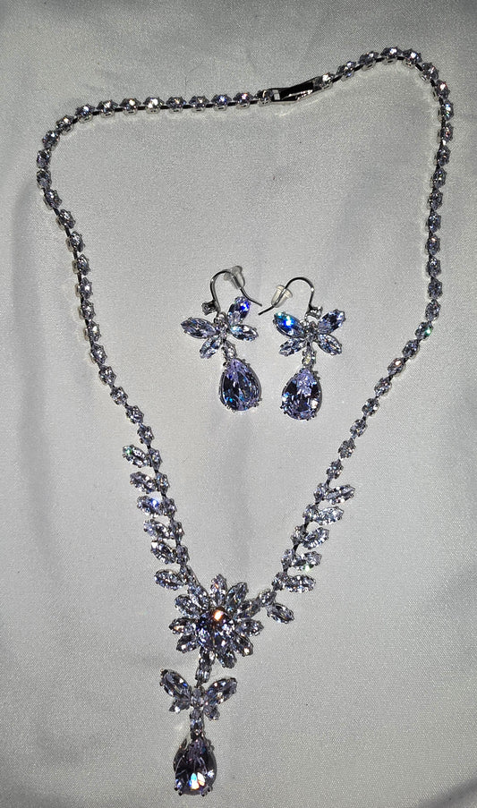 "Garden of Glimmer" Necklace & Earrings Set