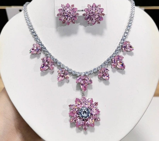 “Petal Prism” Necklace/Earring Set