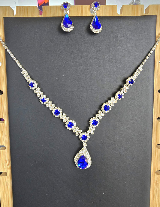 “Midnight Royalty” Necklace & Earrings Set