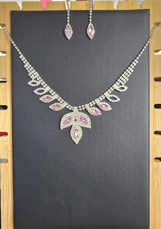 “Amethyst Whisper” Necklace & Earrings Set