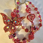 red butterfly accessory chain