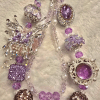 silver violet butterfly accessory chain